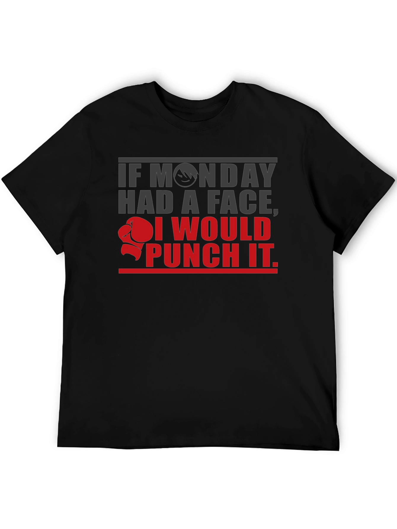 Monday Face Punch T-Shirt - Funny Graphic Tee