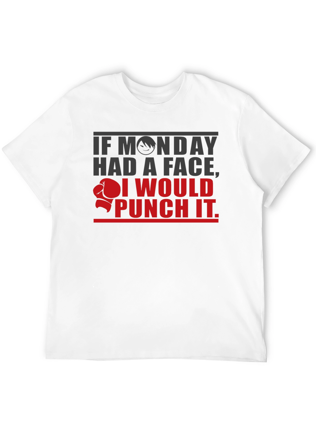 Monday Face Punch T-Shirt - Funny Graphic Tee
