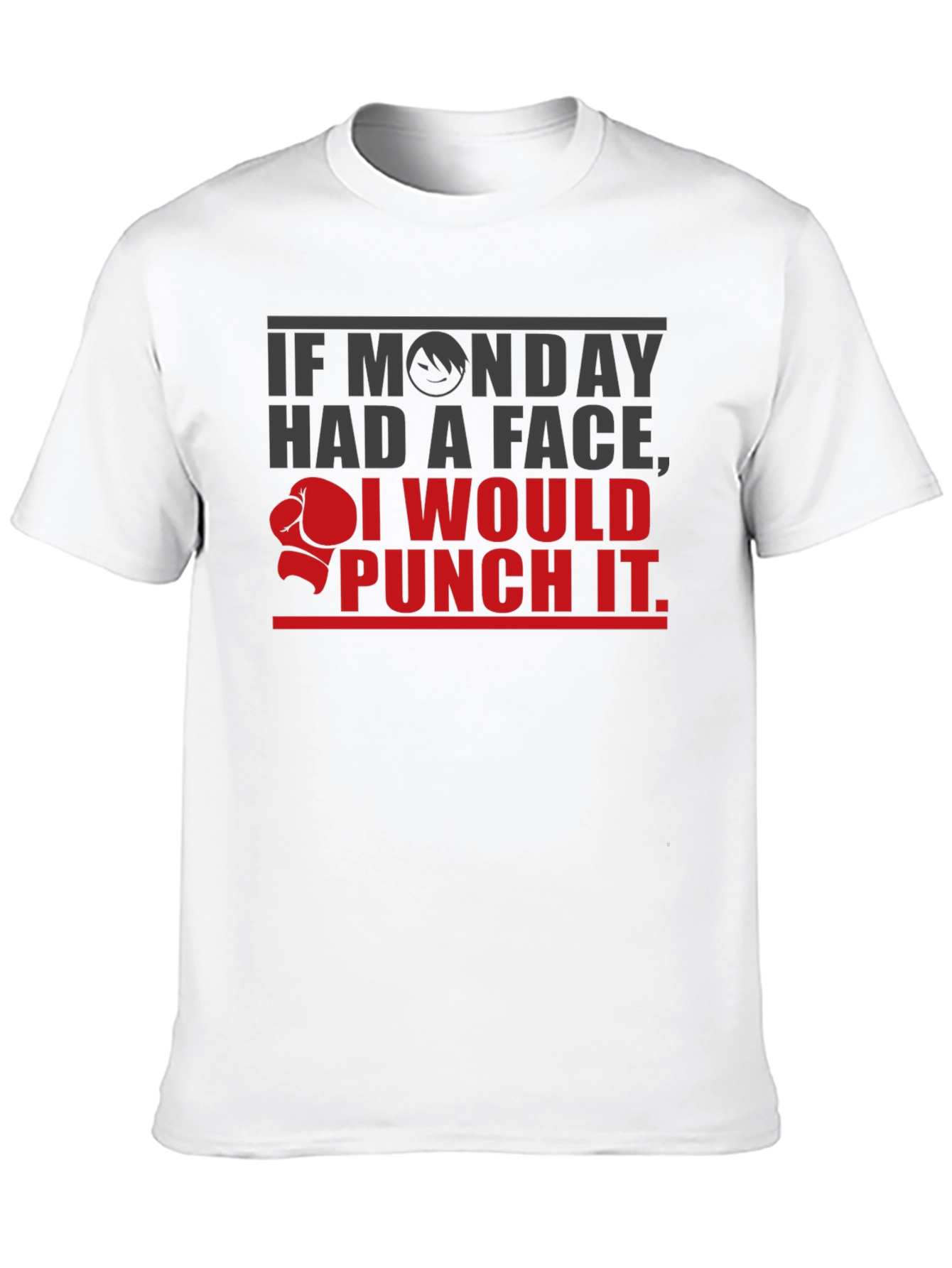 Monday Face Punch T-Shirt - Funny Graphic Tee