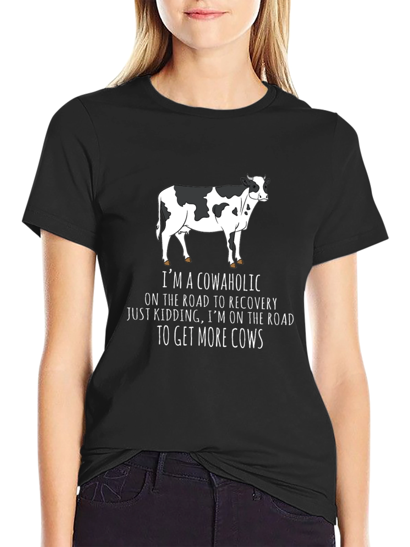 Cowaholic T-Shirt - Funny Cow Lover Tee