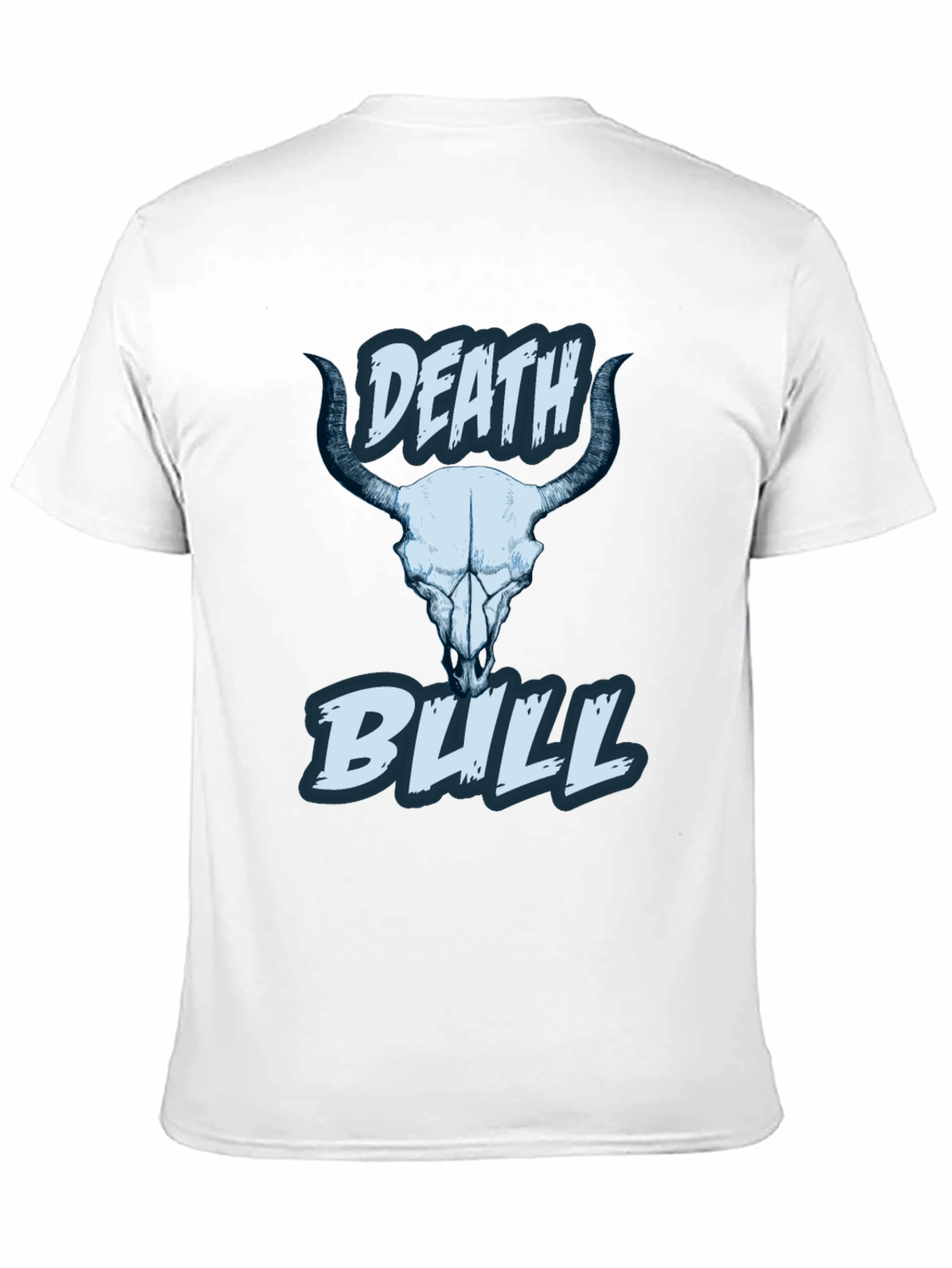Death Bull Graphic Tee - Black Skull Design