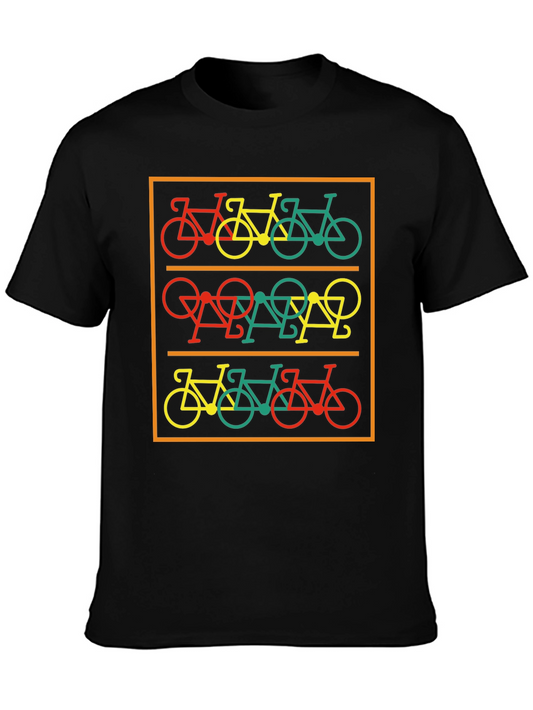 Retro Bicycle Graphic Tee - Colorful Bike Design