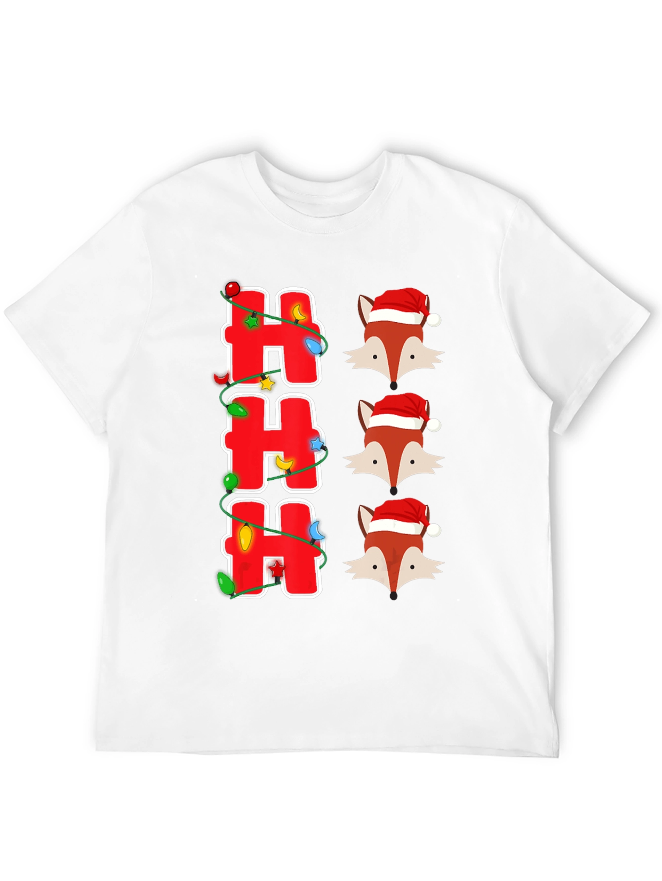Festive Foxes Ho Ho Ho Christmas T-Shirt