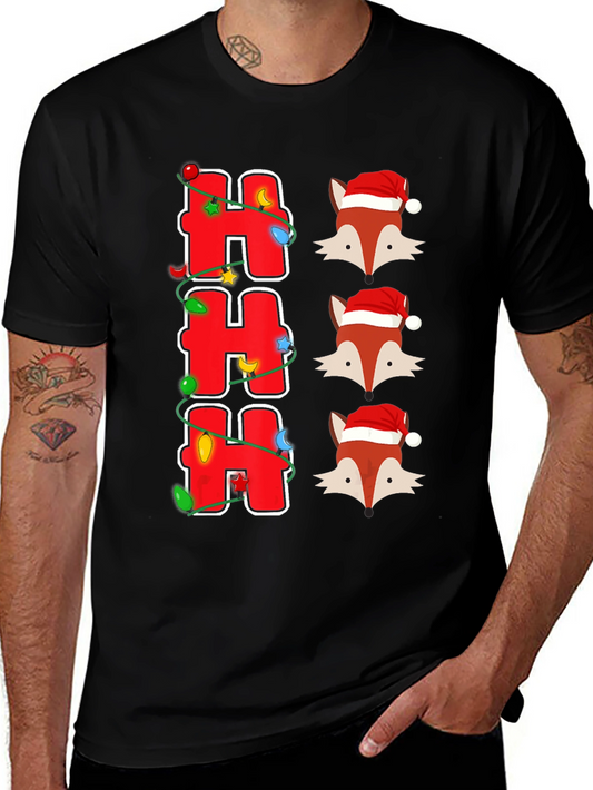 Festive Foxes Ho Ho Ho Christmas T-Shirt