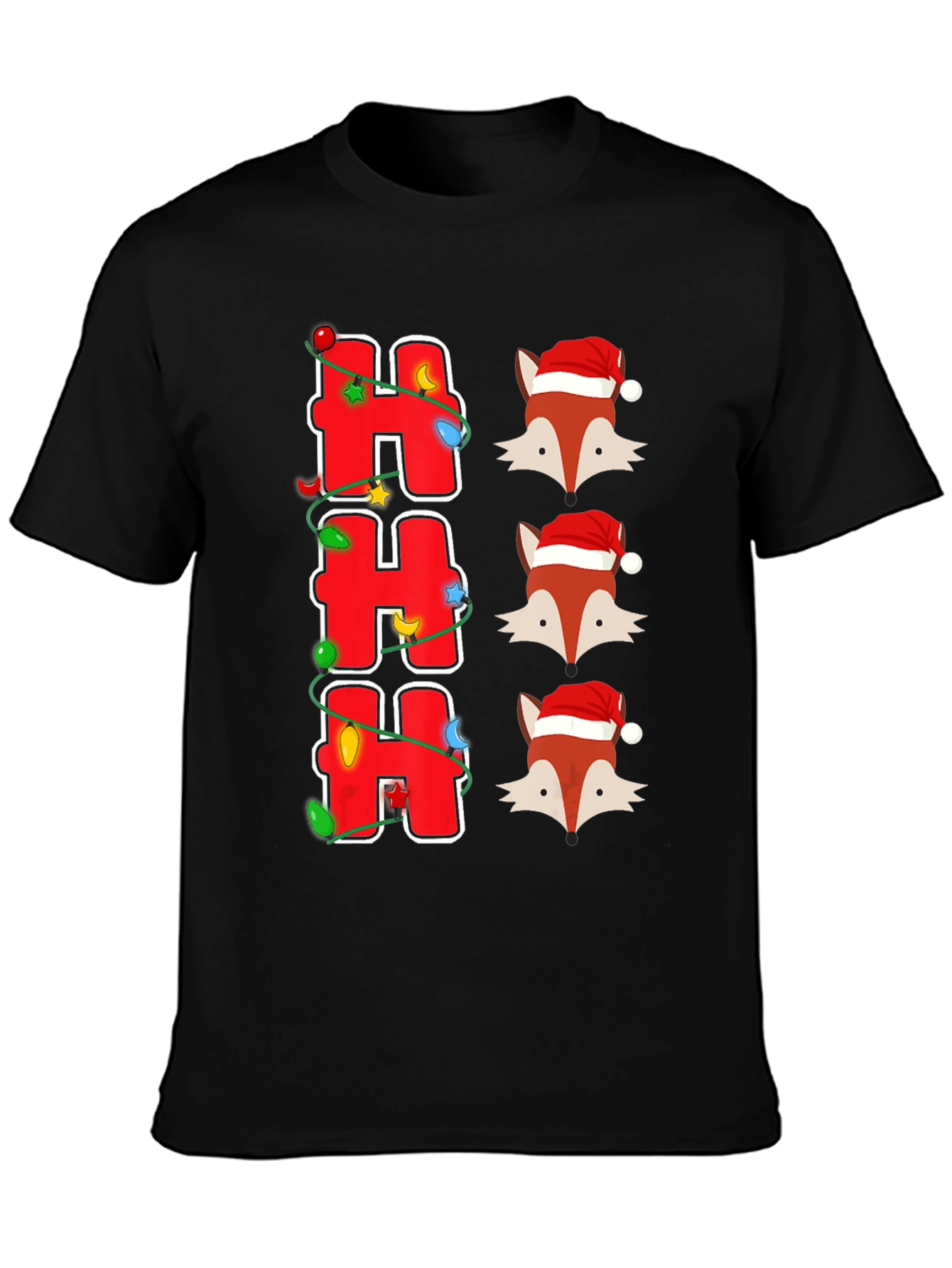 Festive Foxes Ho Ho Ho Christmas T-Shirt