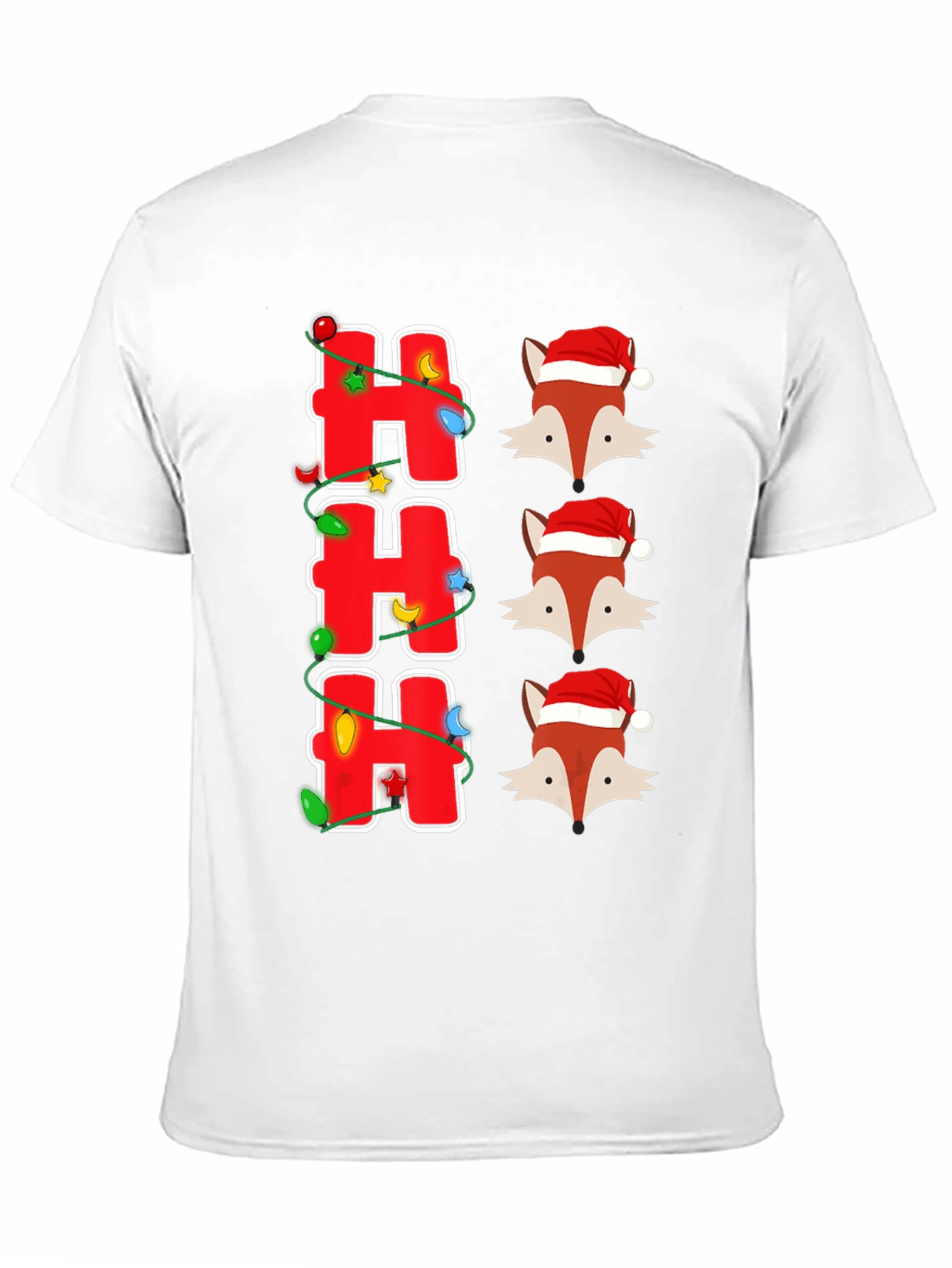 Festive Foxes Ho Ho Ho Christmas T-Shirt