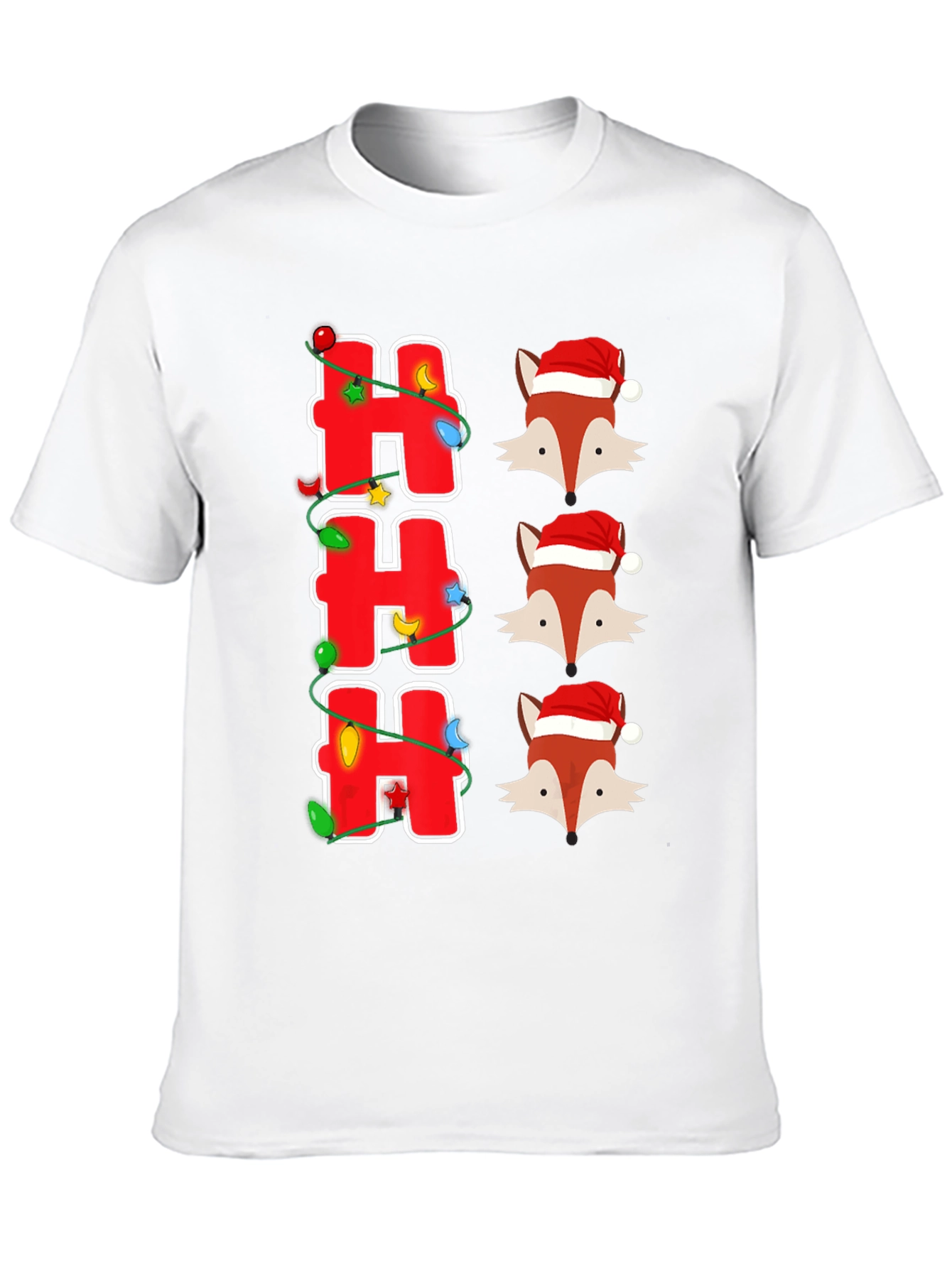 Festive Foxes Ho Ho Ho Christmas T-Shirt