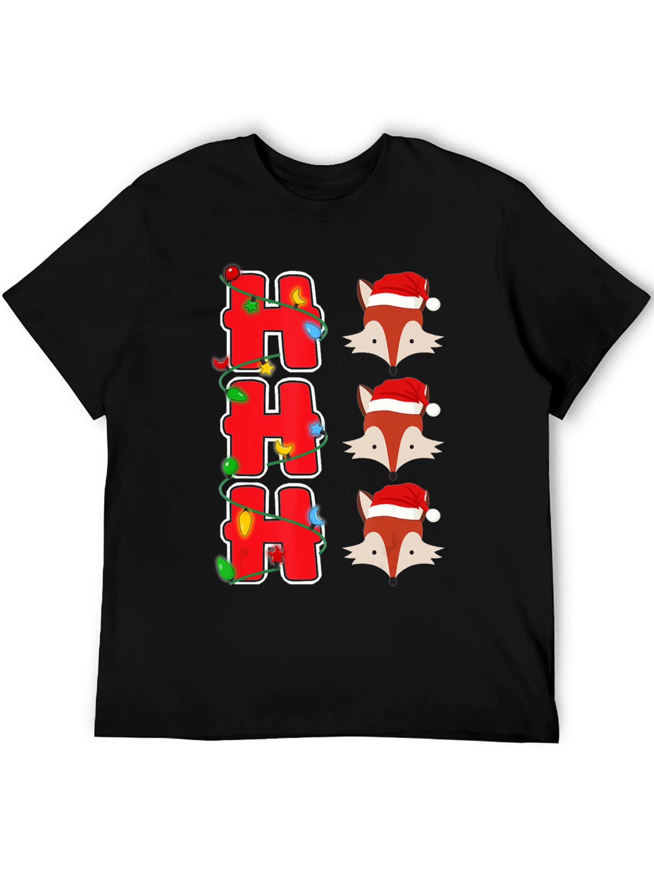 Festive Foxes Ho Ho Ho Christmas T-Shirt