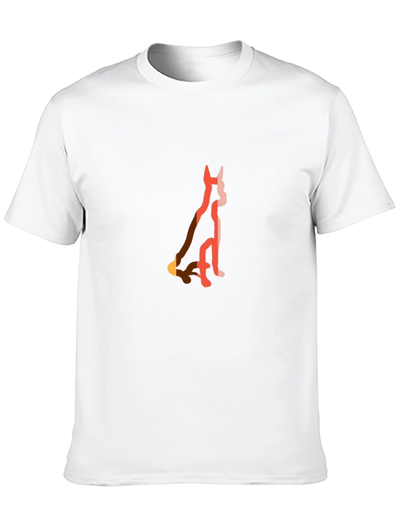 Cool Dog Silhouette Graphic Tee - Black