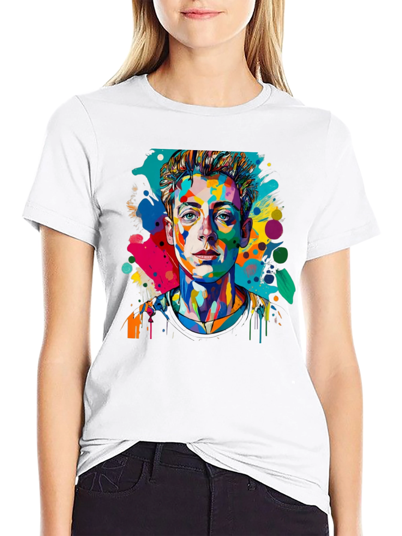 Pop Art Mans Black T-Shirt