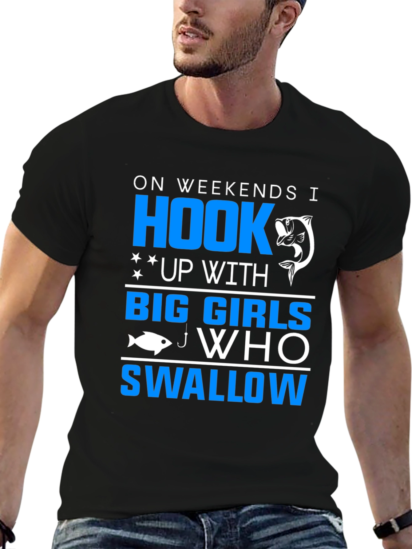 Fishing Humor T-Shirt - Hook Big Girls Swallow