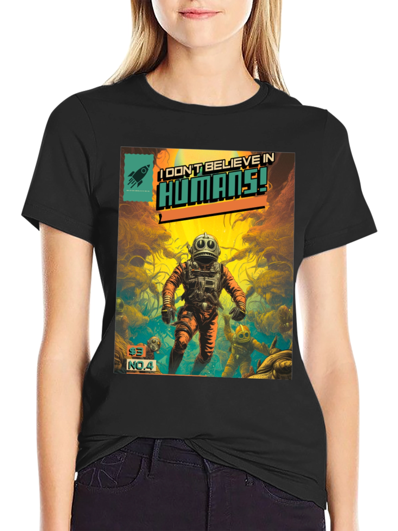 I Dont Believe in Humans! Comic T-Shirt