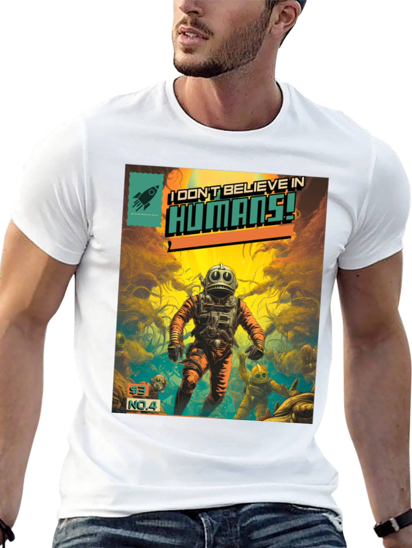 I Dont Believe in Humans! Comic T-Shirt