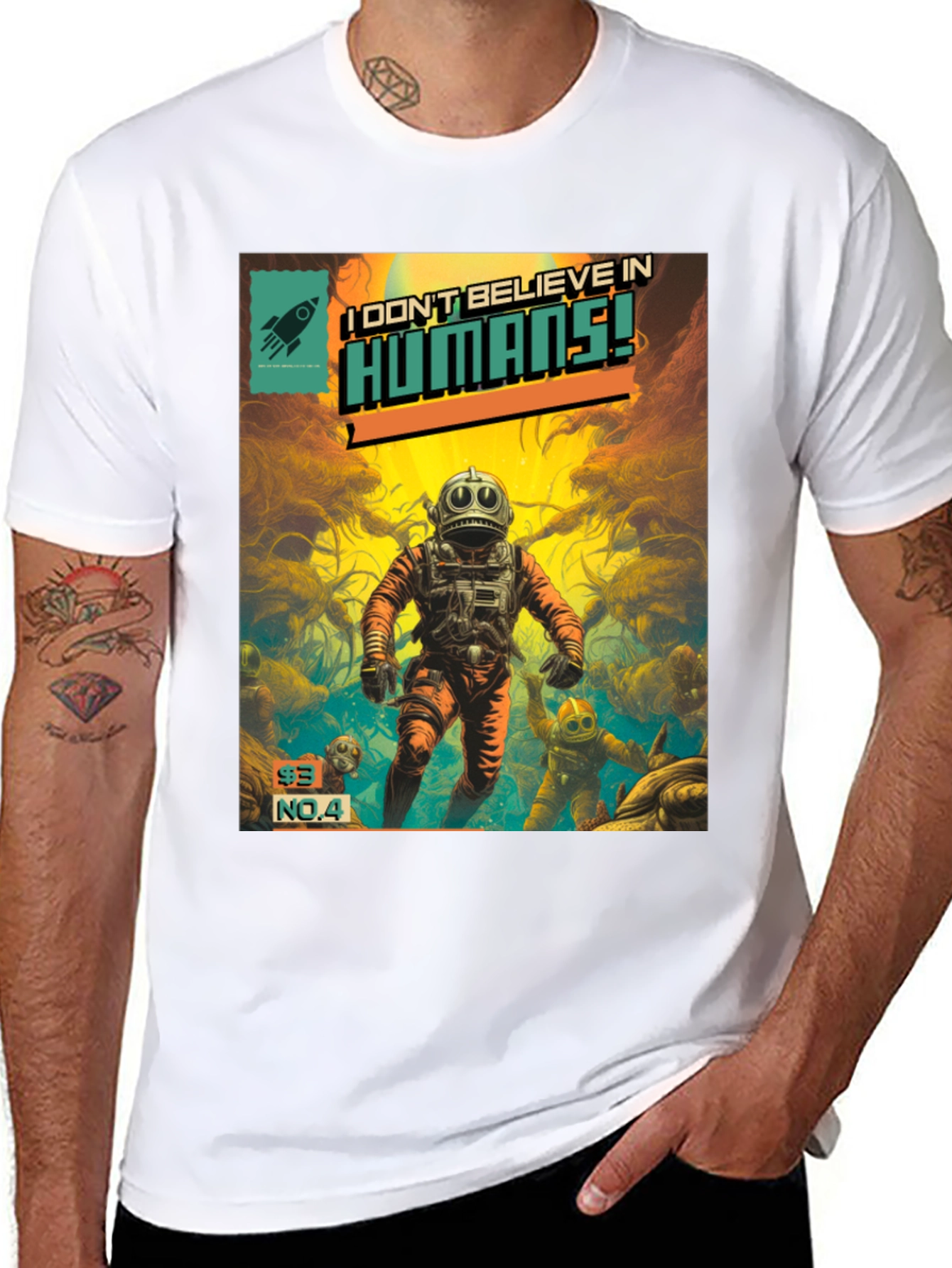 I Dont Believe in Humans! Comic T-Shirt