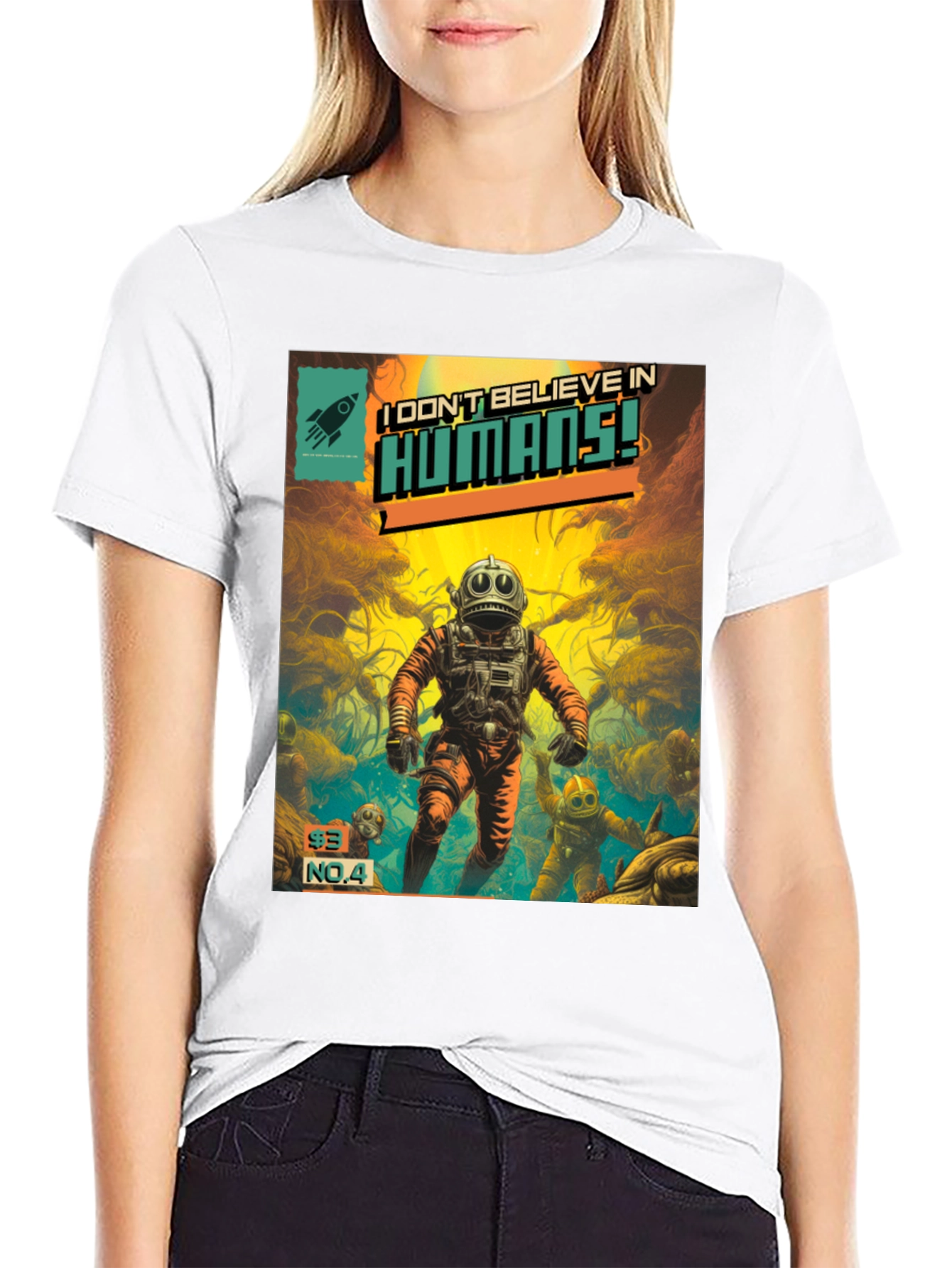 I Dont Believe in Humans! Comic T-Shirt