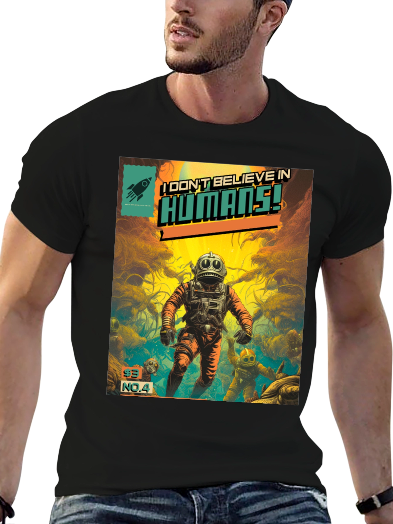 I Dont Believe in Humans! Comic T-Shirt