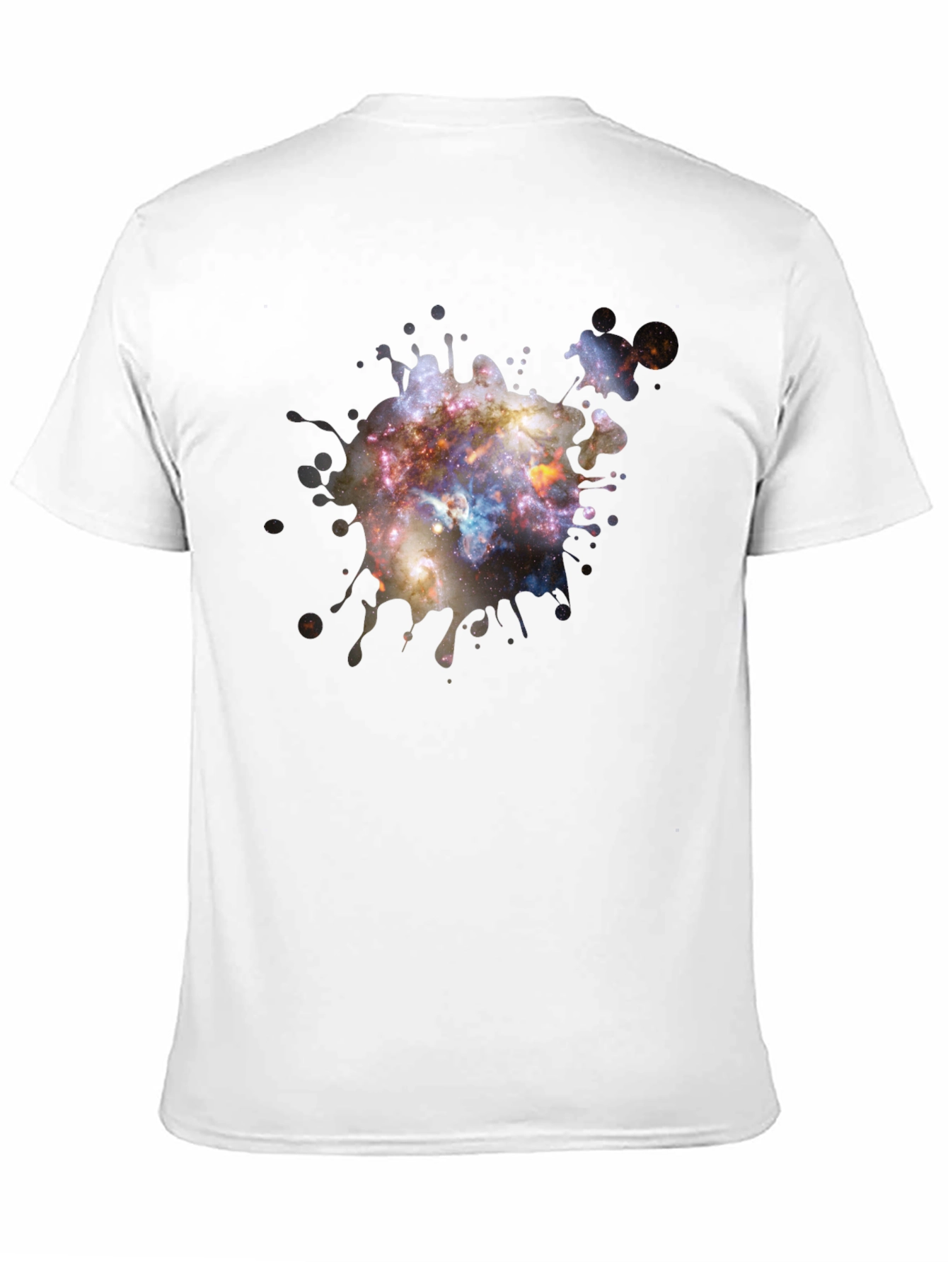 Galaxy Paint Splatter Black T-Shirt