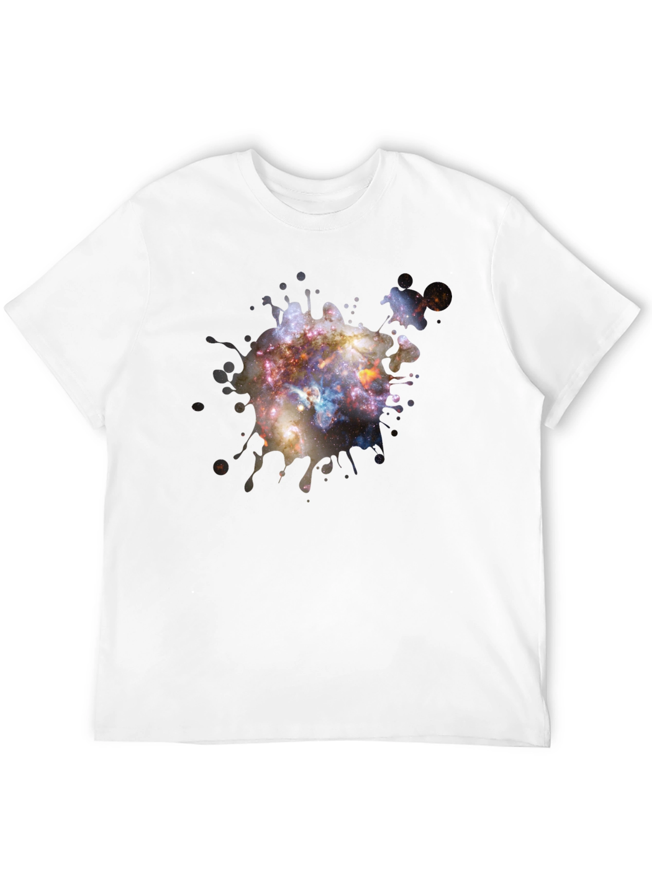 Galaxy Paint Splatter Black T-Shirt