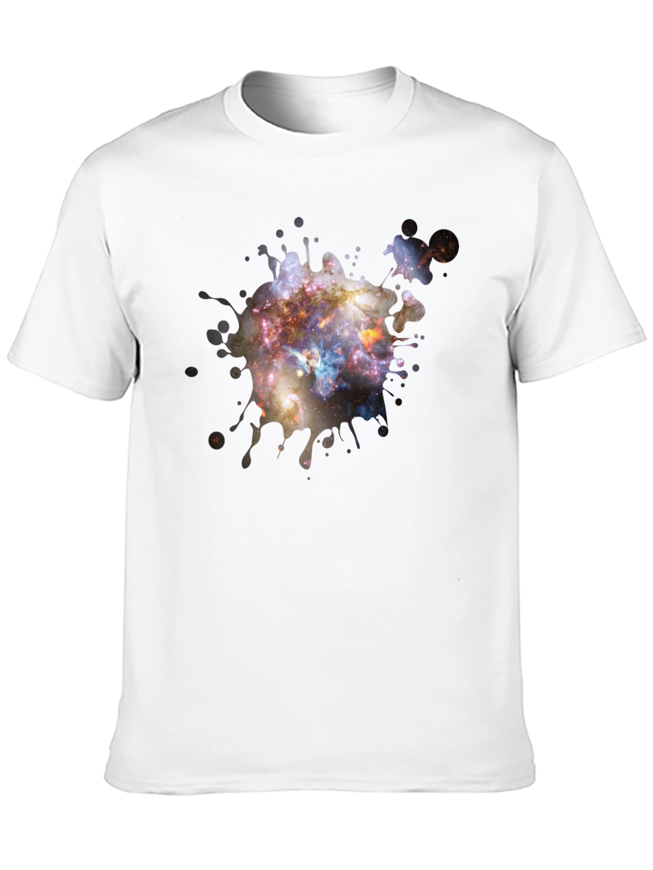 Galaxy Paint Splatter Black T-Shirt
