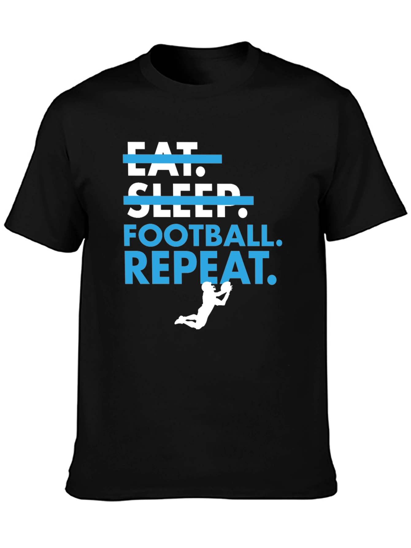 Eat Sleep Football Repeat T-Shirt Graphic Tee