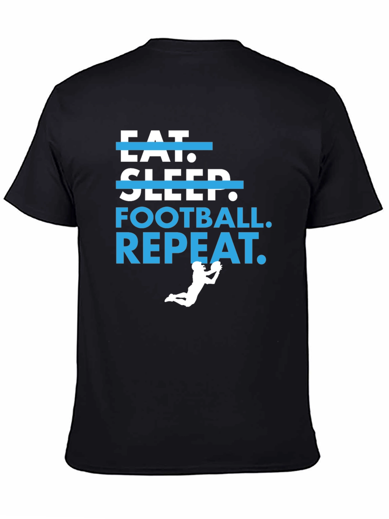 Eat Sleep Football Repeat T-Shirt Graphic Tee
