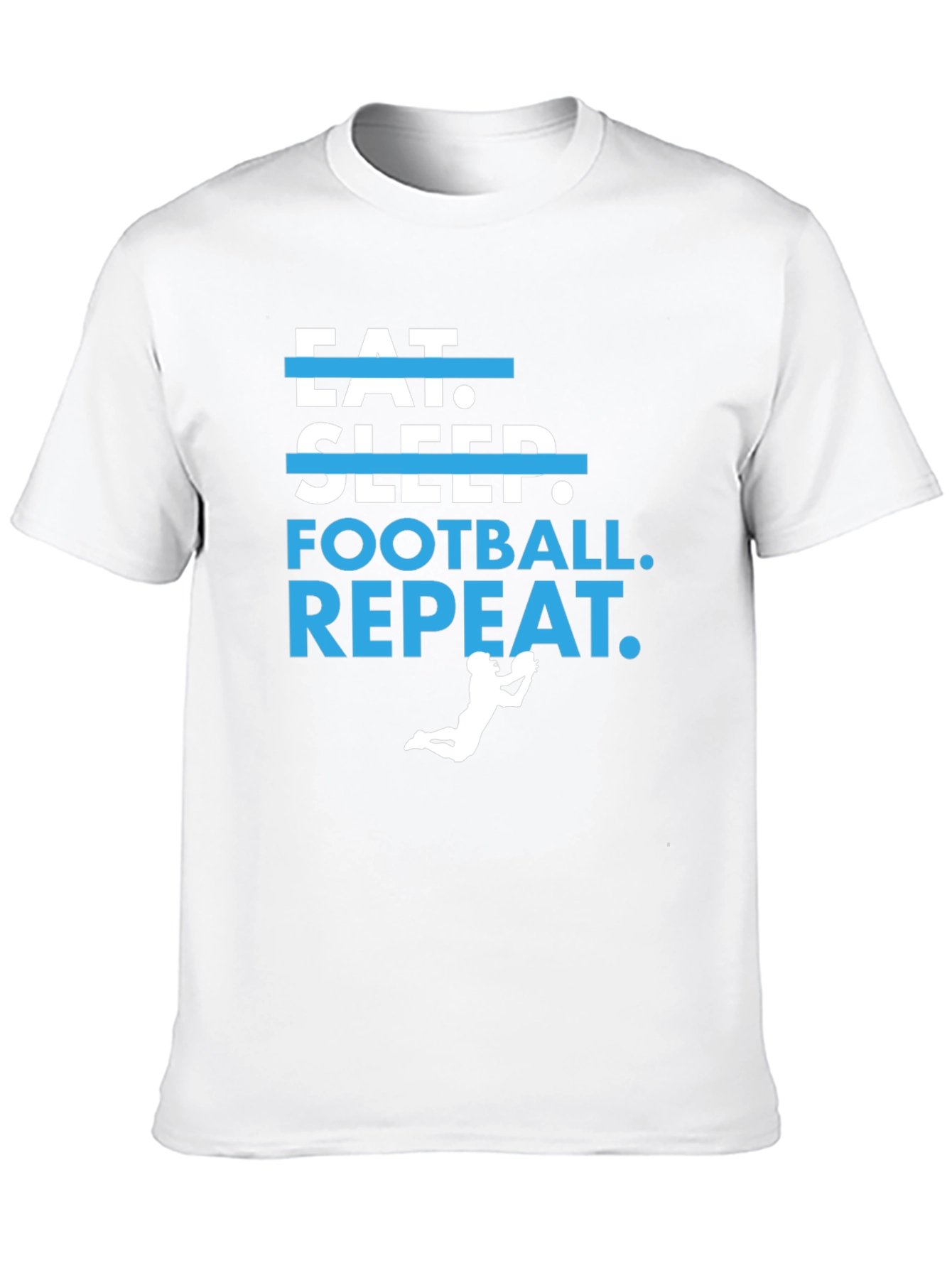 Eat Sleep Football Repeat T-Shirt Graphic Tee