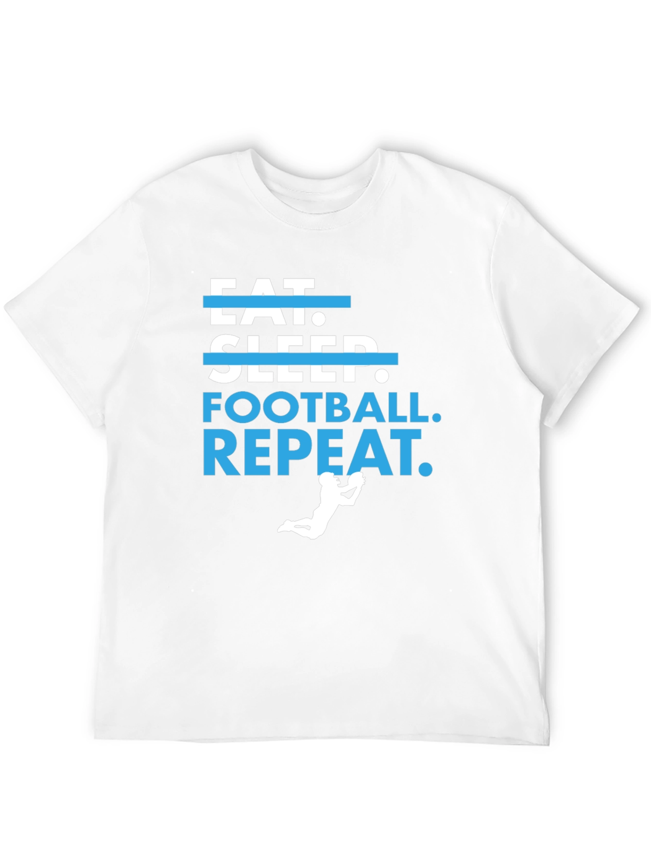 Eat Sleep Football Repeat T-Shirt Graphic Tee