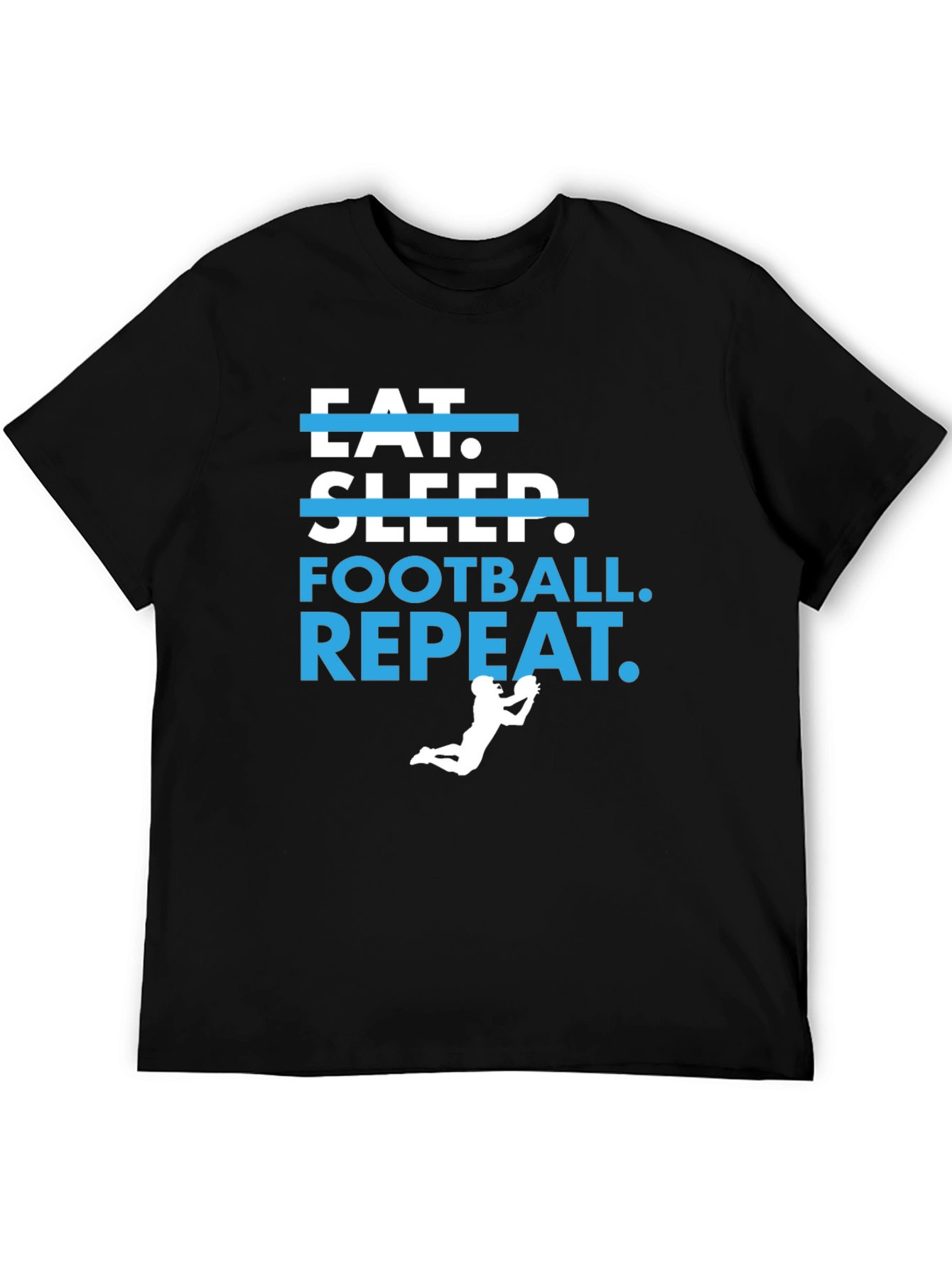 Eat Sleep Football Repeat T-Shirt Graphic Tee
