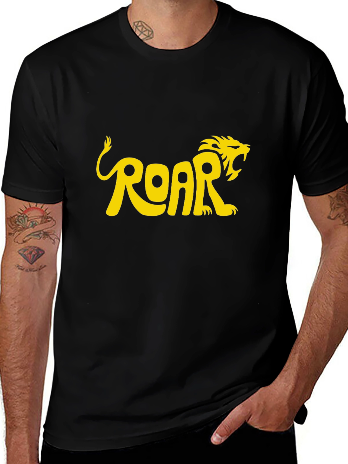 Roar Lion Graphic Tee - Bold Animal Design