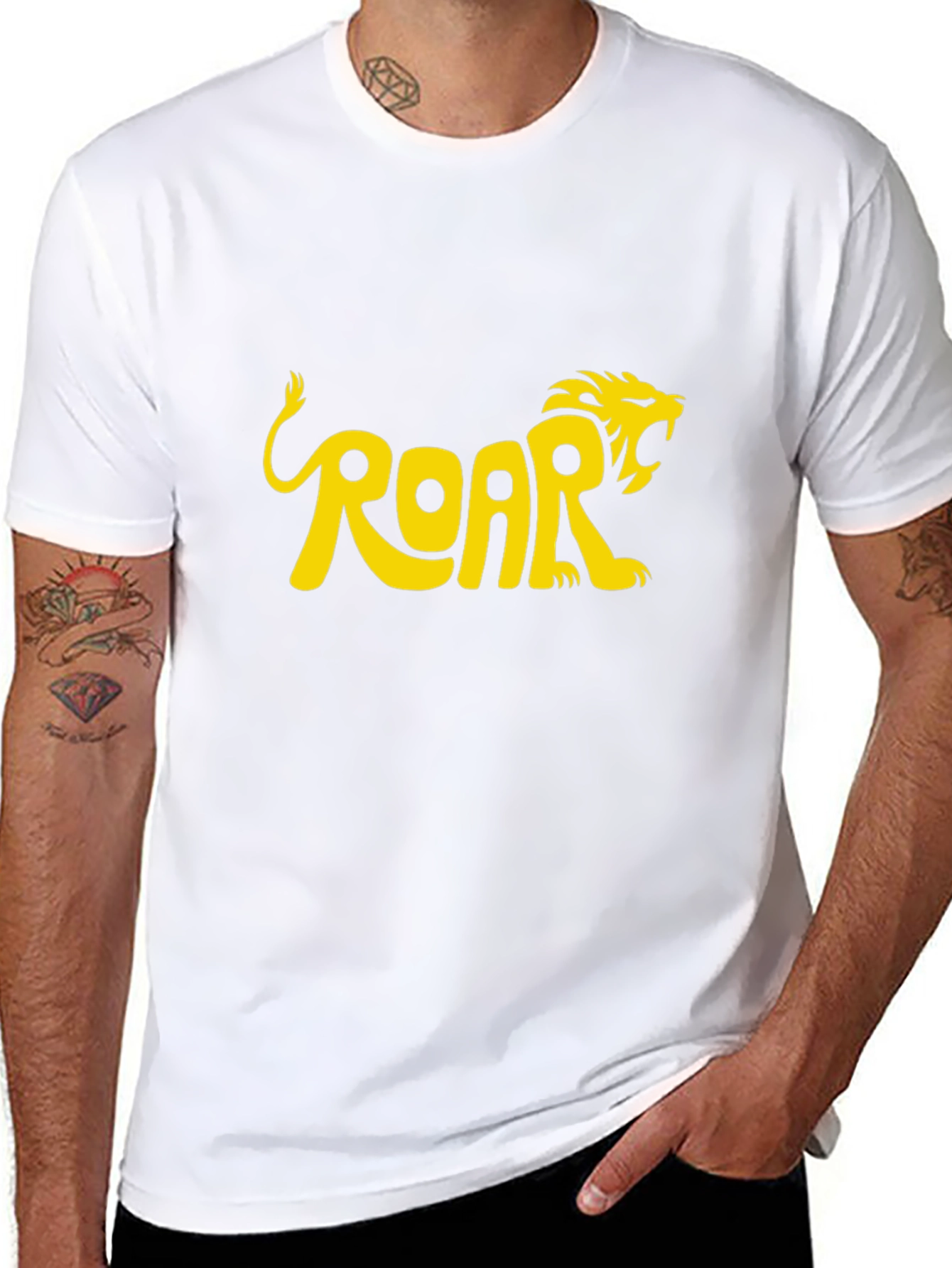 Roar Lion Graphic Tee - Bold Animal Design