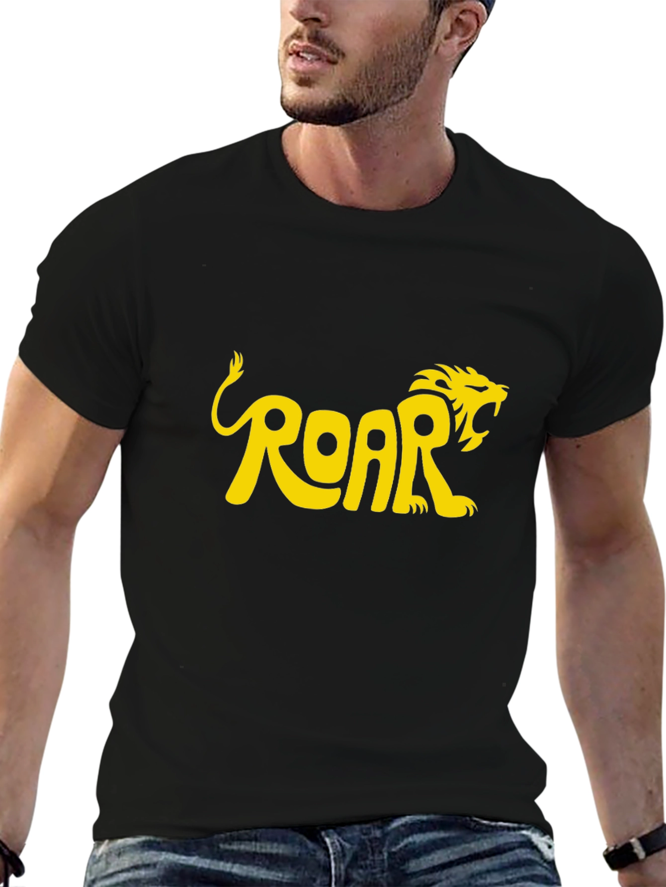 Roar Lion Graphic Tee - Bold Animal Design
