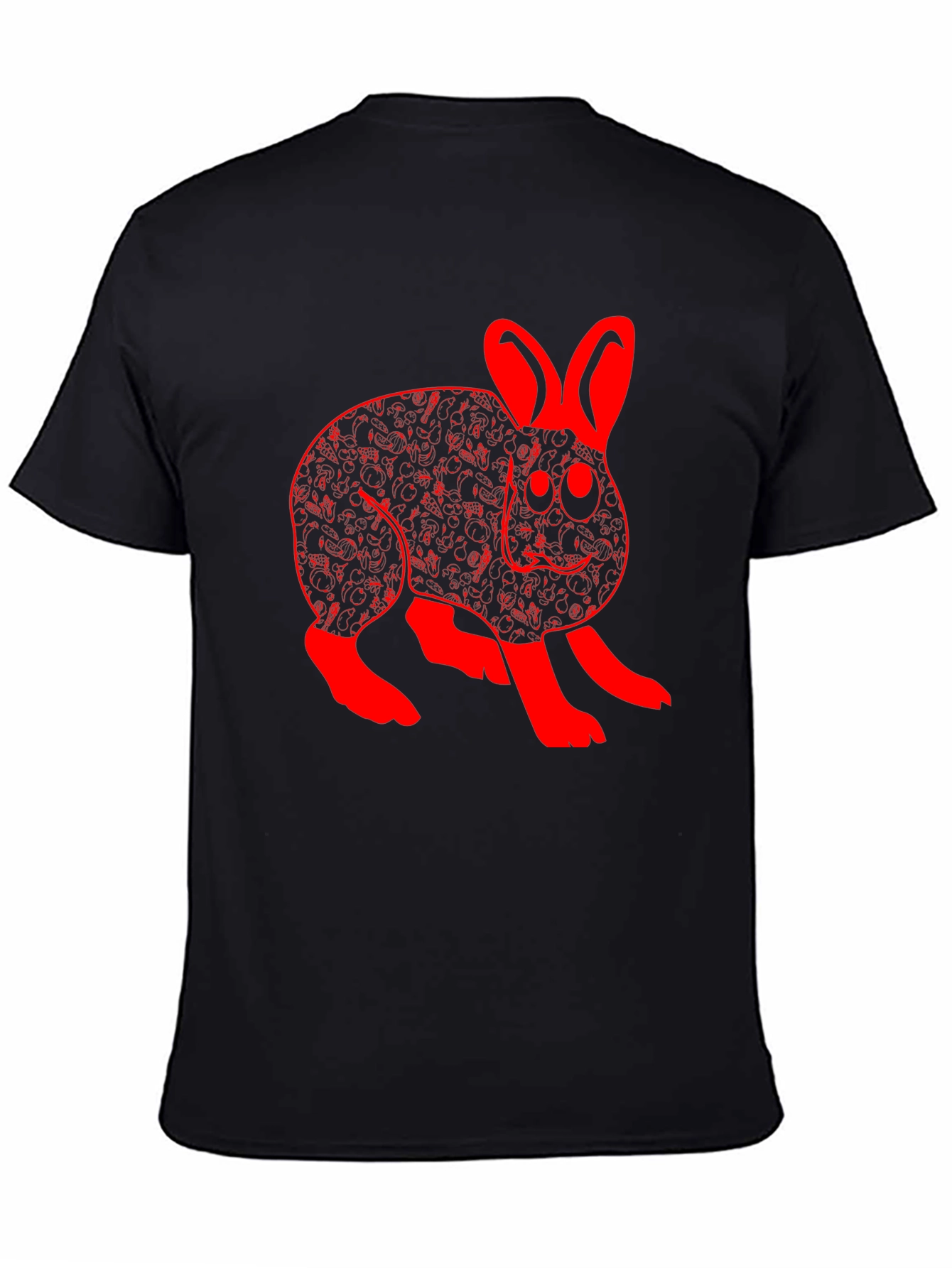 Rabbit Graphic Black T-Shirt