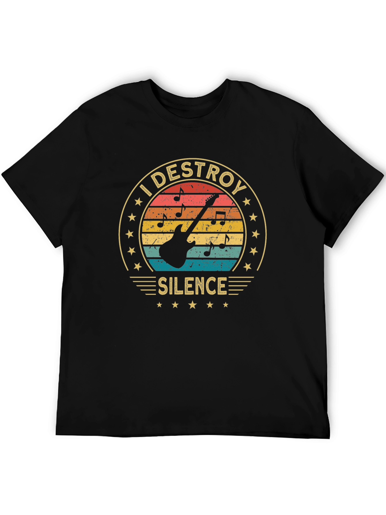 I Destroy Silence Retro Graphic T-Shirt