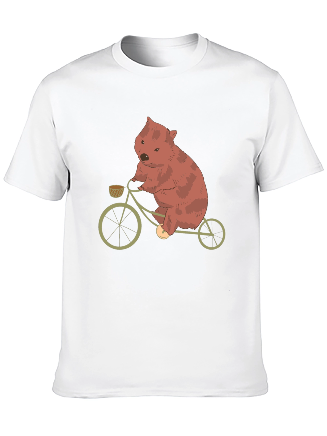 Wombat on Bike Graphic Tee - Black