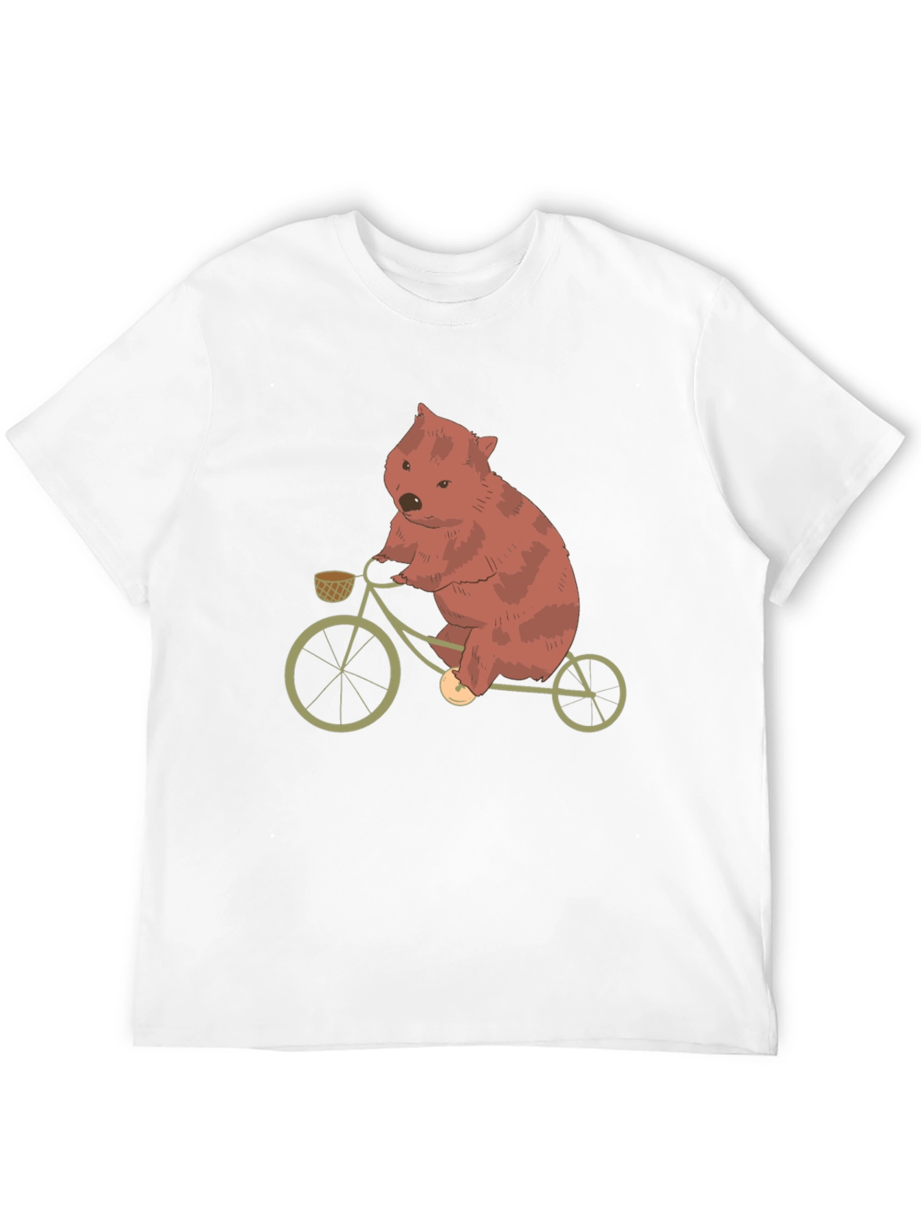 Wombat on Bike Graphic Tee - Black