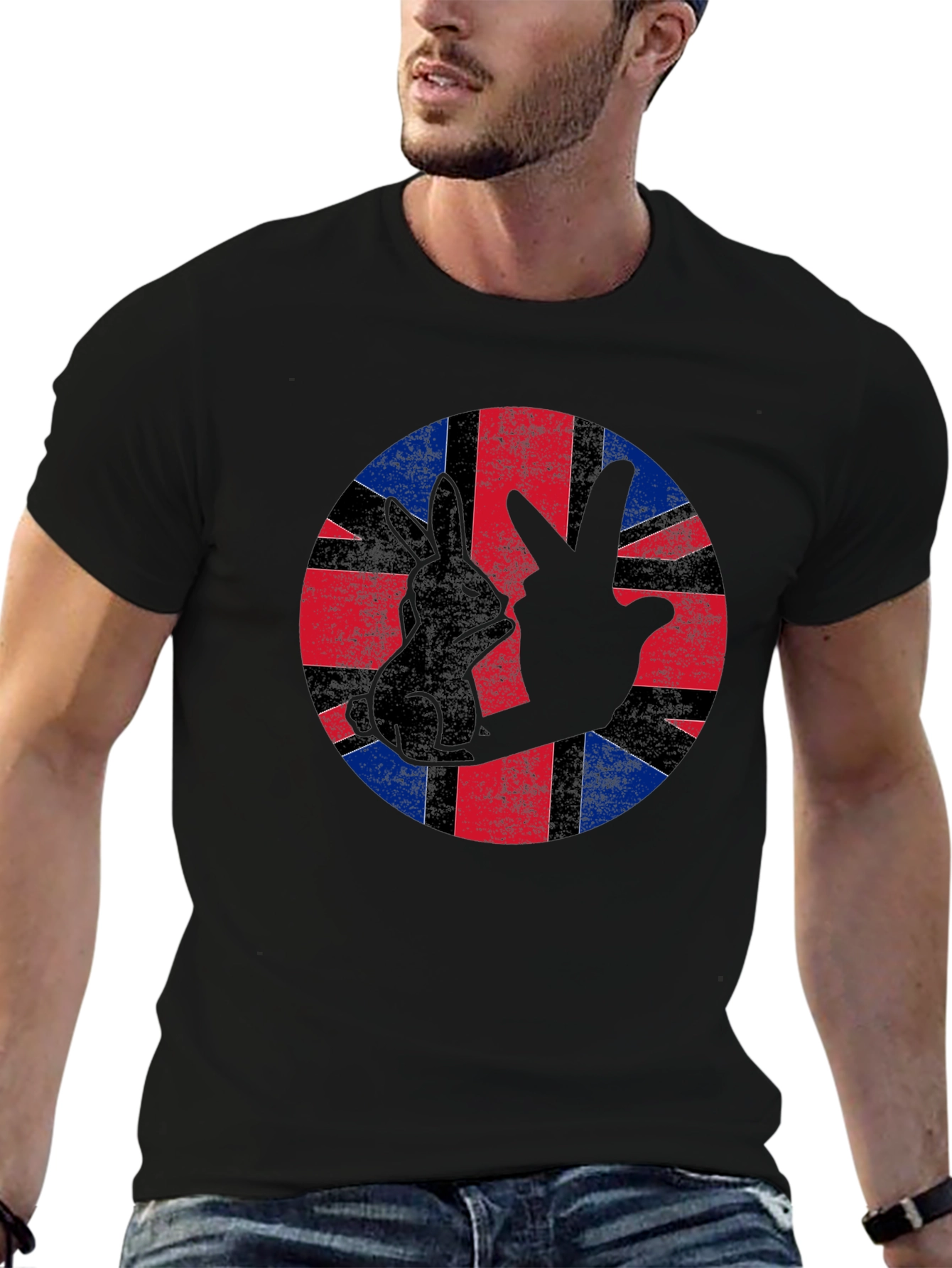 Union Jack Rabbit Hand T-Shirt