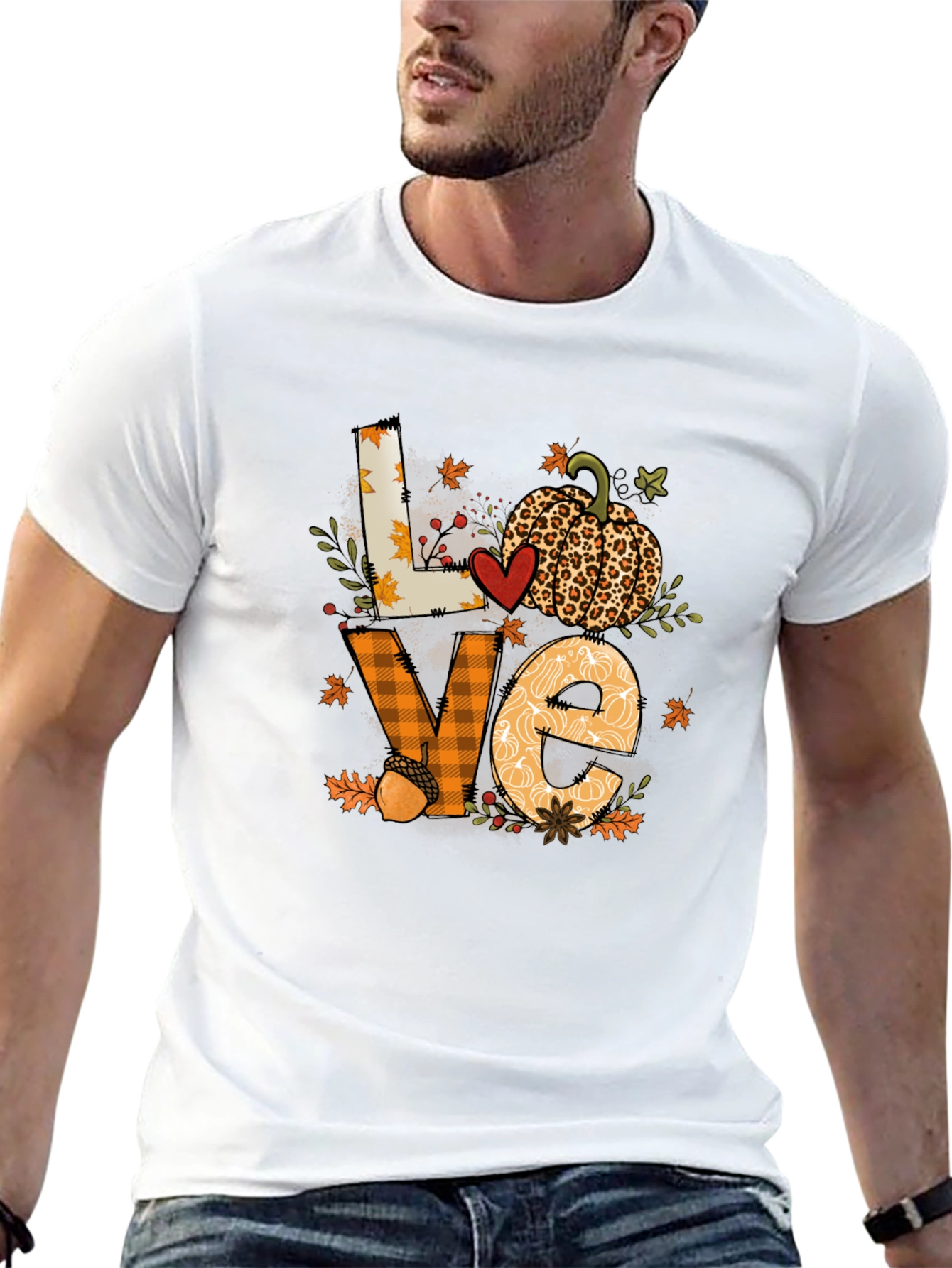 Fall Love Pumpkin Graphic T-Shirt