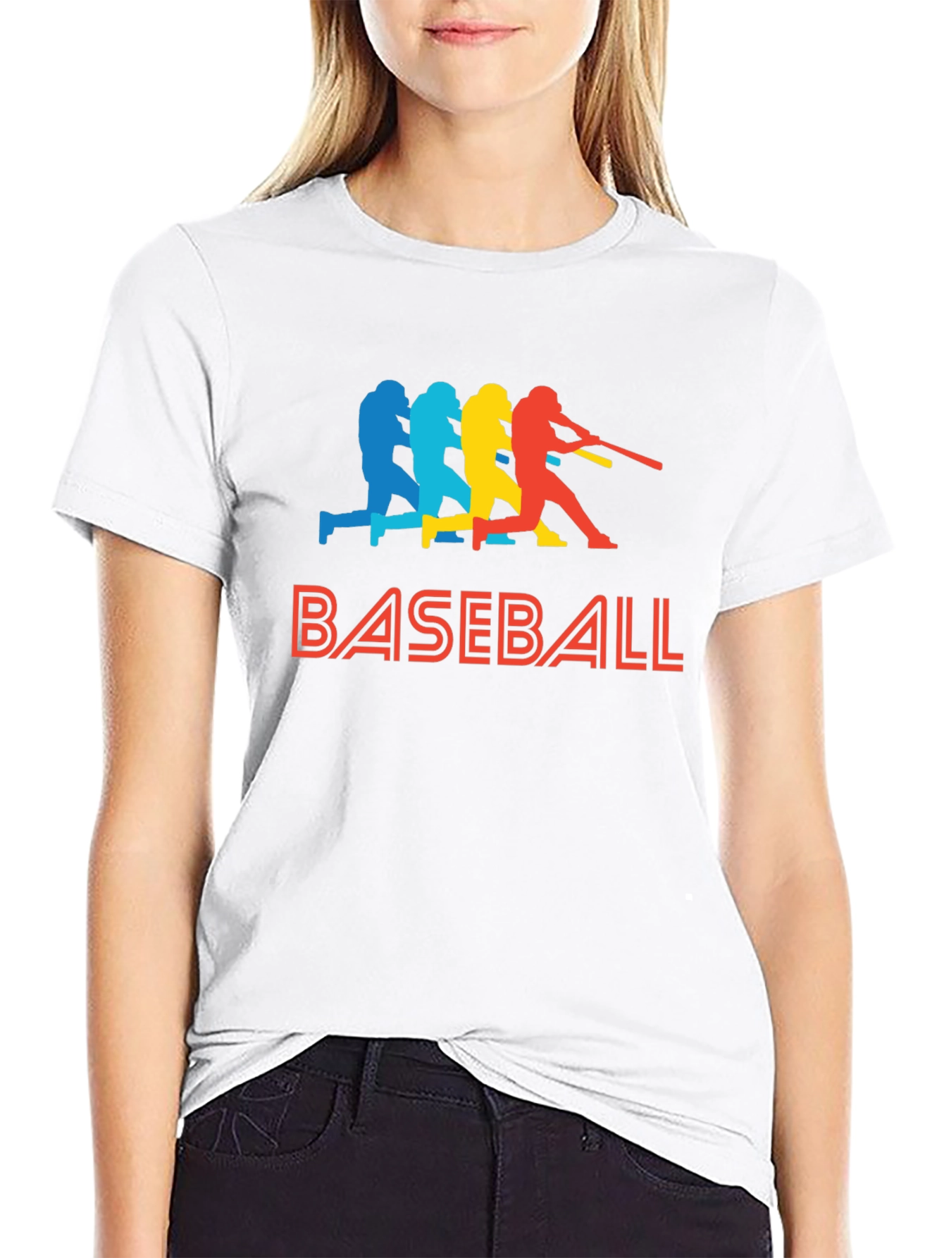 Baseball Batter Graphic Tee - Retro Style