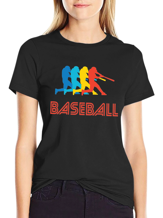 Baseball Batter Graphic Tee - Retro Style
