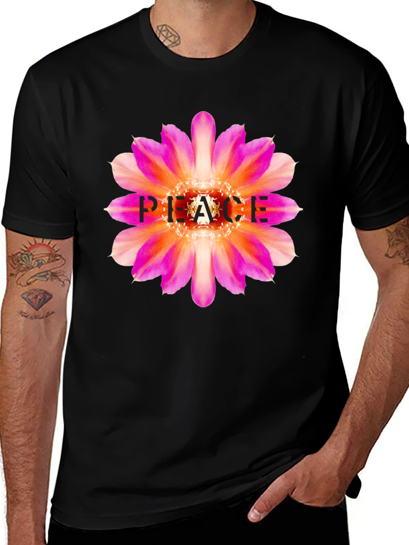 Peace Flower Graphic Tee - Stylish & Comfortable