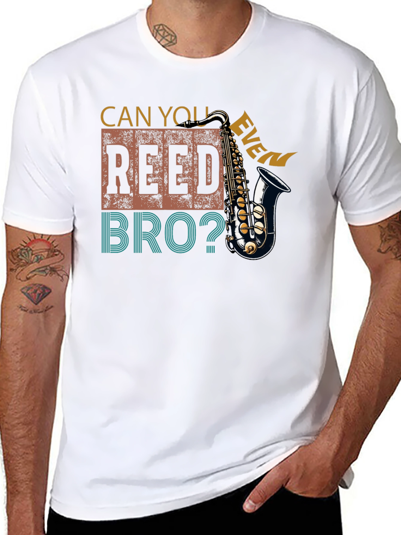 Can You Even Reed Bro? Saxophone Player T-Shirt