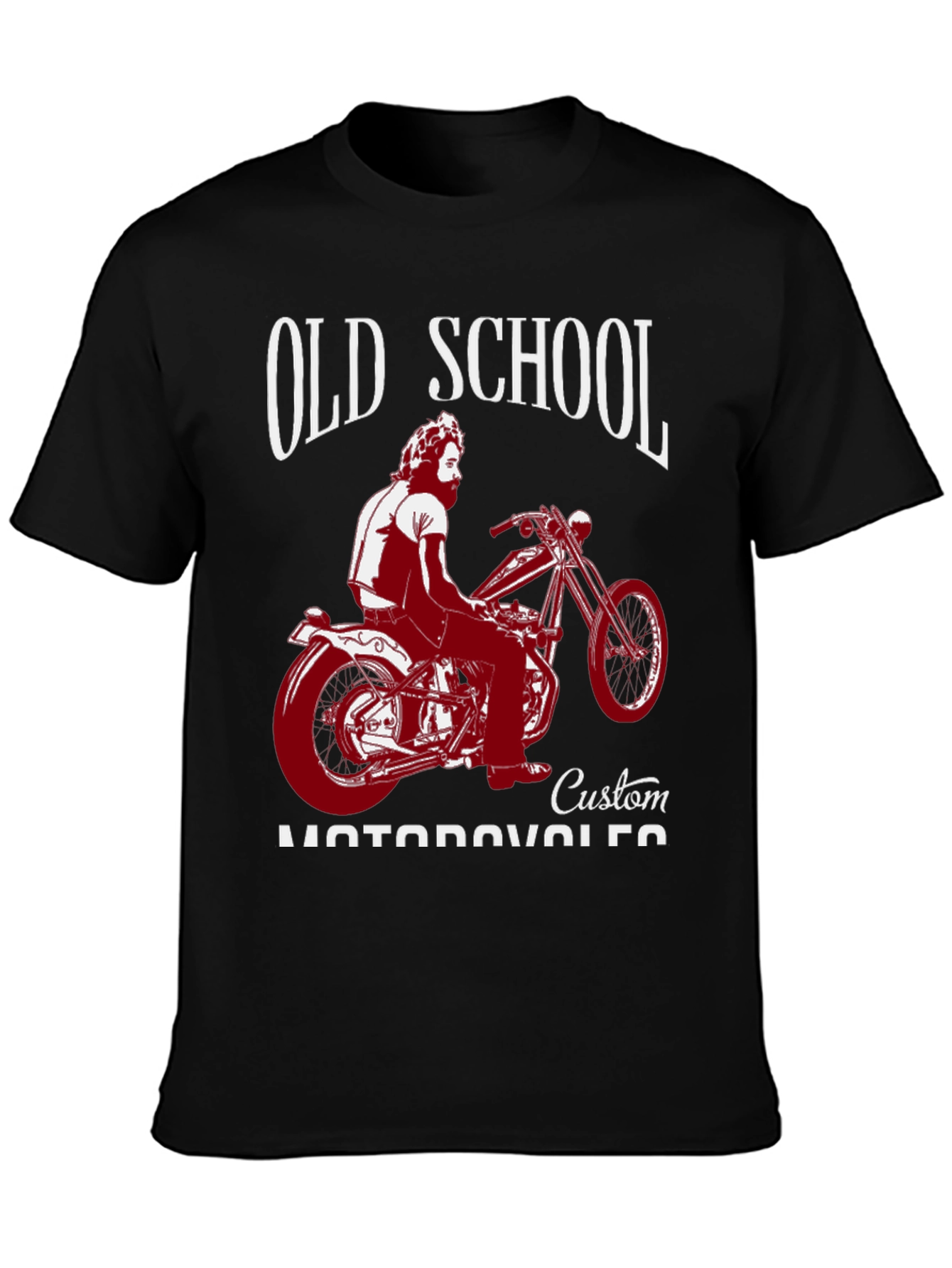Old School Custom Motorcycle Graphic T-Shirt