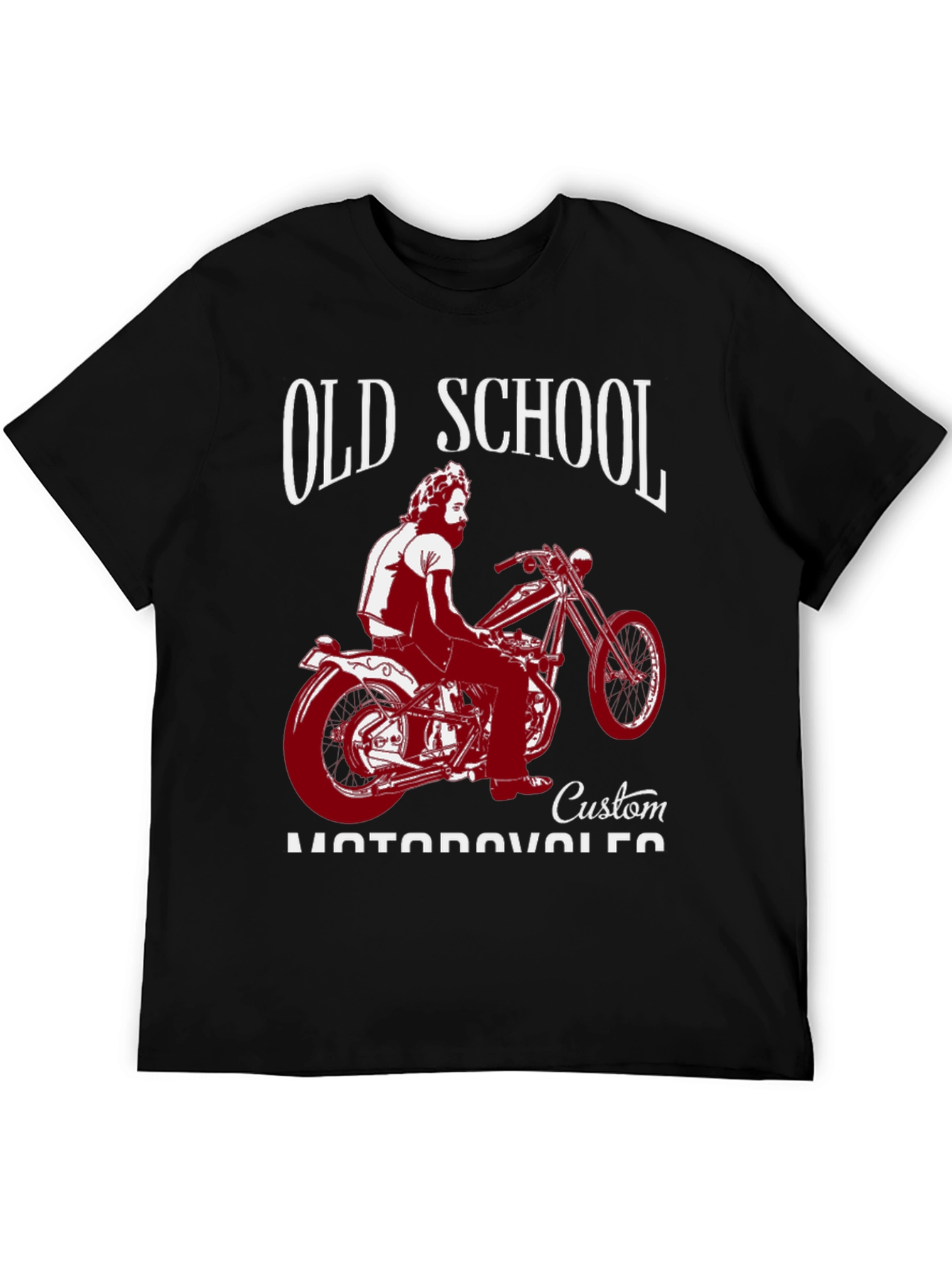 Old School Custom Motorcycle Graphic T-Shirt