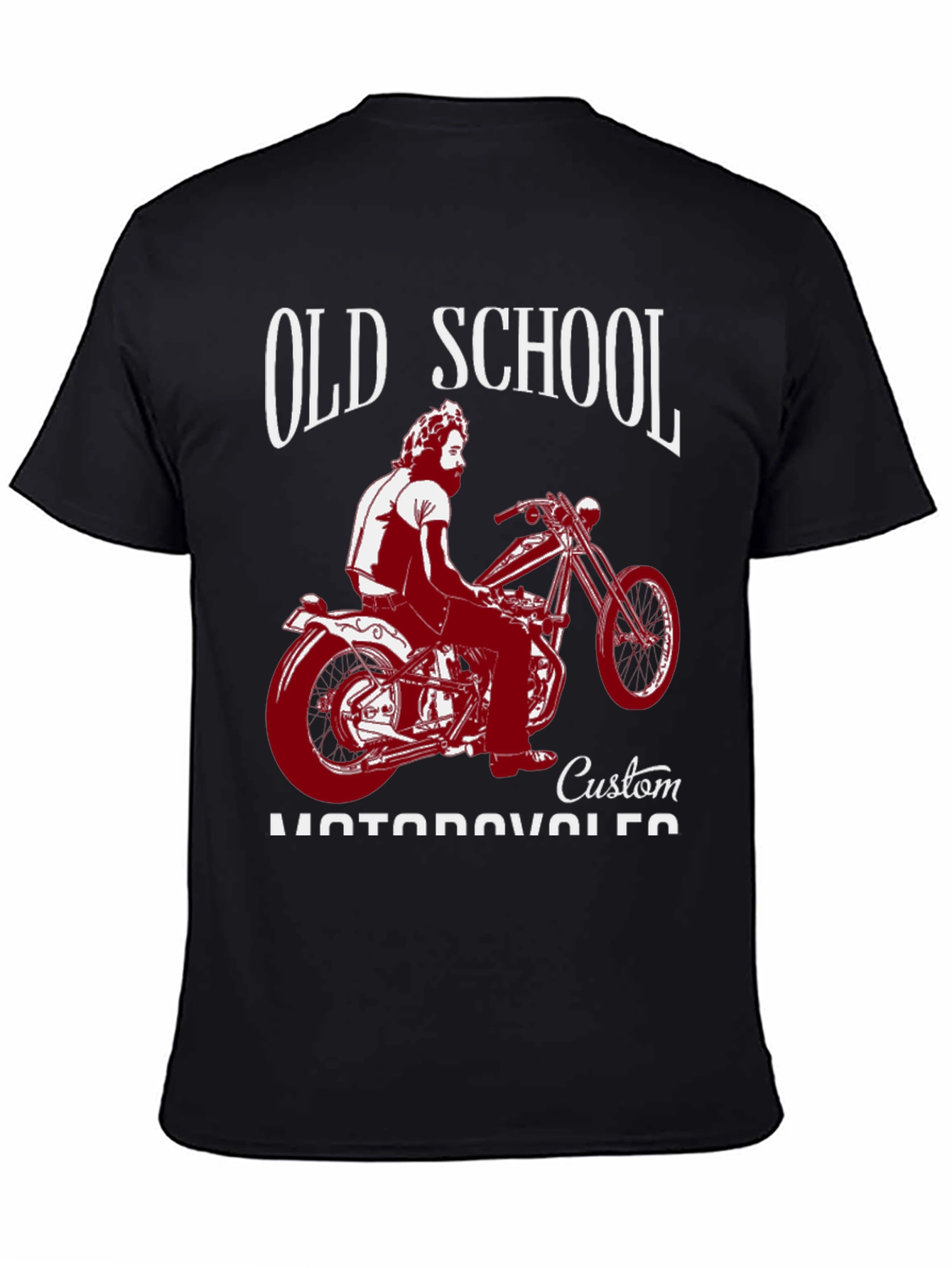 Old School Custom Motorcycle Graphic T-Shirt