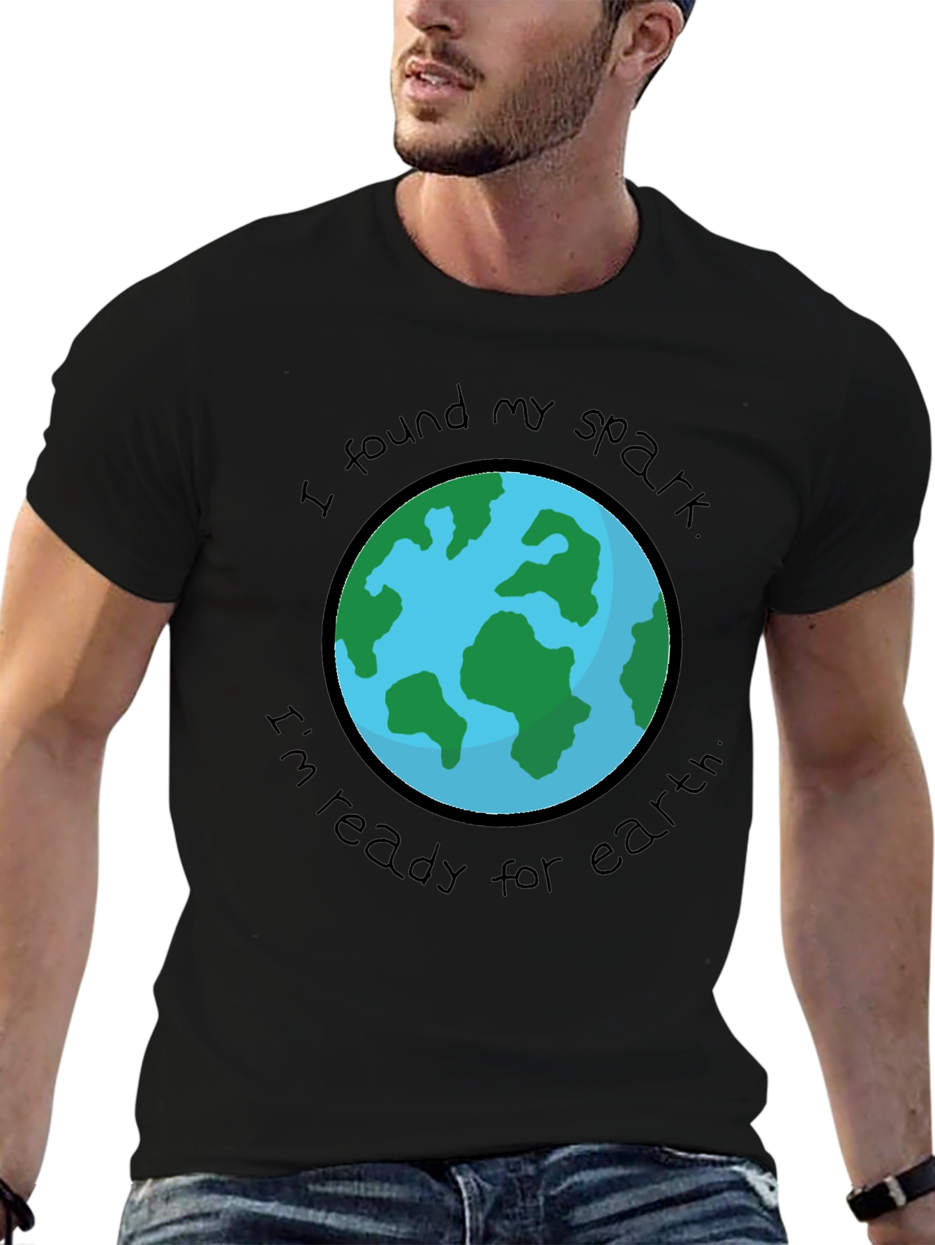 Earth Spark T-Shirt: Ready for Earth Black