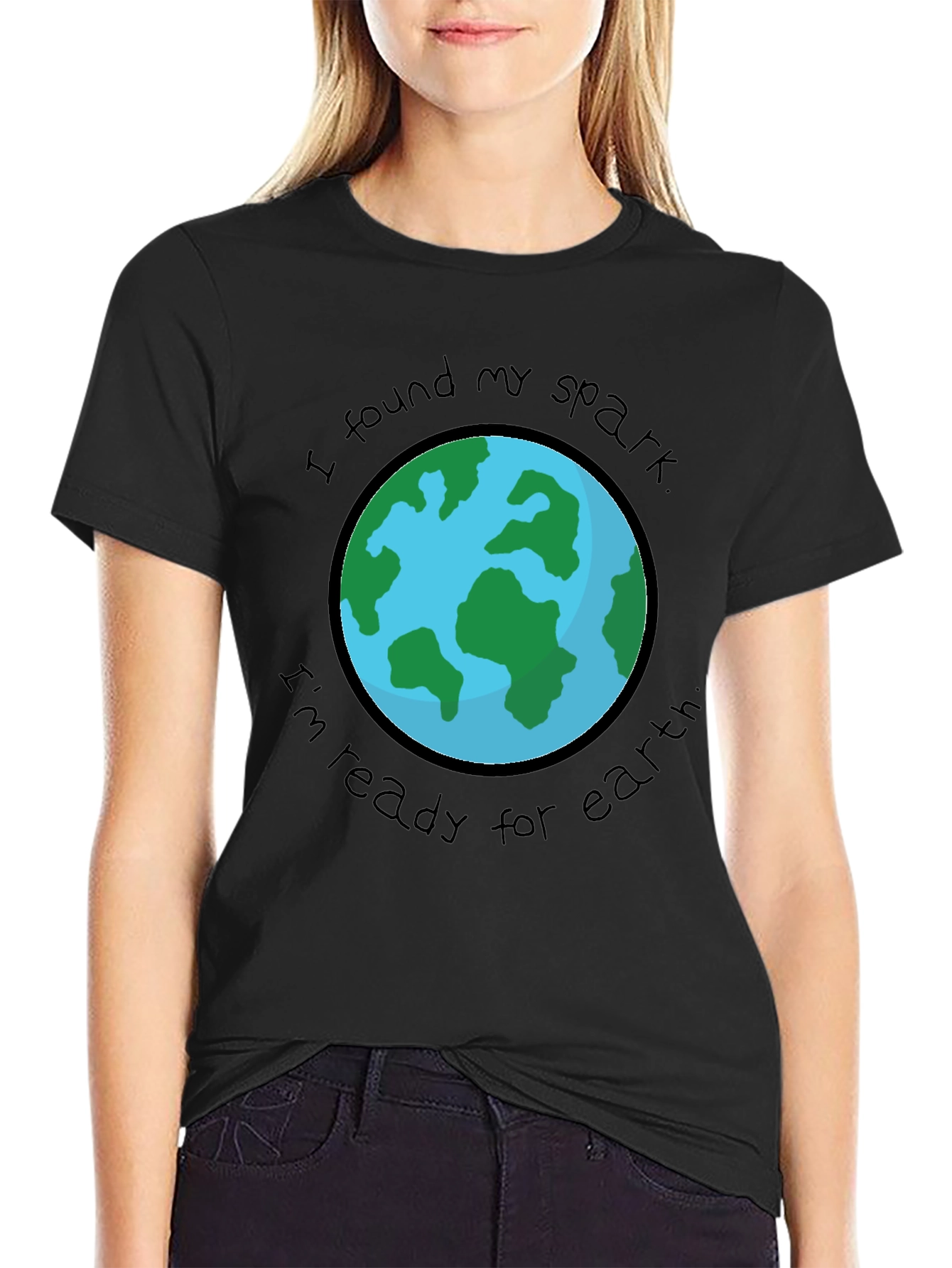 Earth Spark T-Shirt: Ready for Earth Black