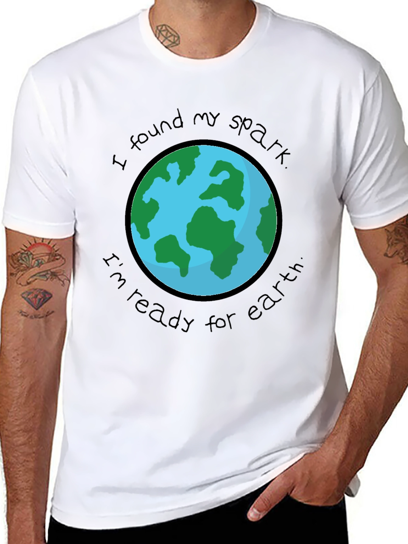 Earth Spark T-Shirt: Ready for Earth Black