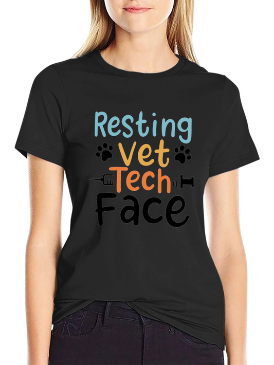 Resting Vet Tech Face T-Shirt