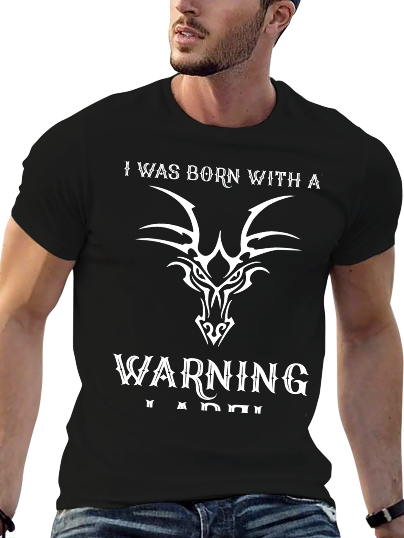 Born With Warning Graphic T-Shirt