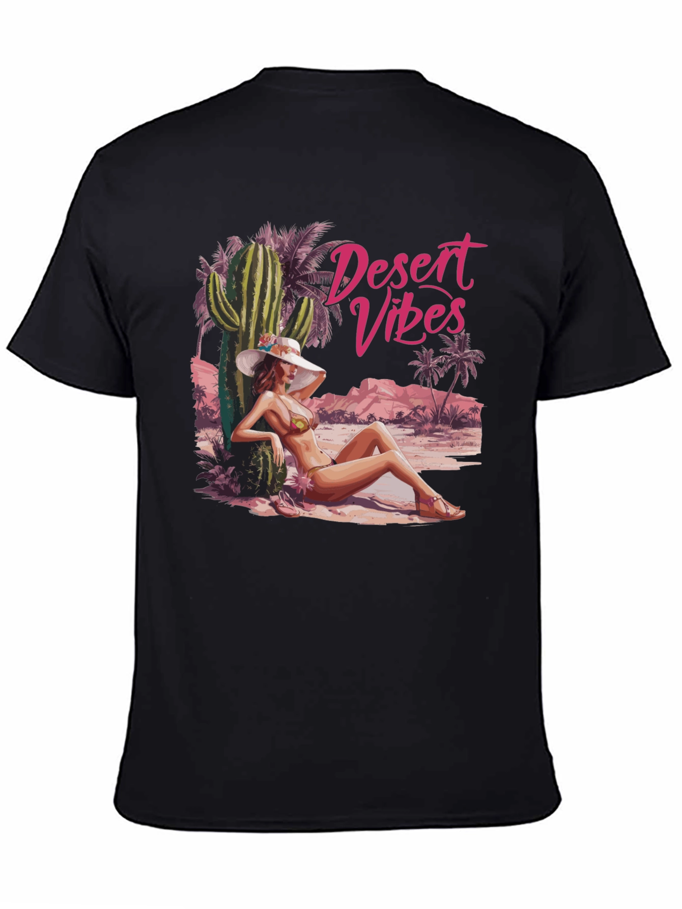 Desert Vibes T-Shirt - Black Graphic Tee